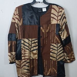 Antthony Brown and Black Patchwork Blazer